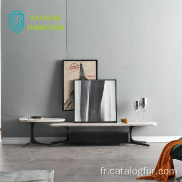 Meuble de télévision en marbre de promotion design simple meuble de télévision en marbre minimalisme moderne en marbre